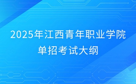 2025年江西青年職業學院單招考試大綱